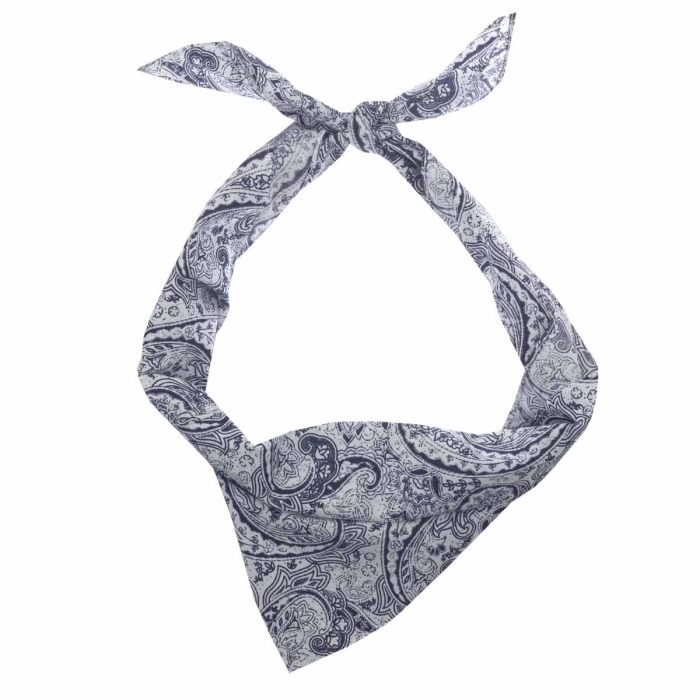 Apaszka - bandana bawełniana w paisley - biała