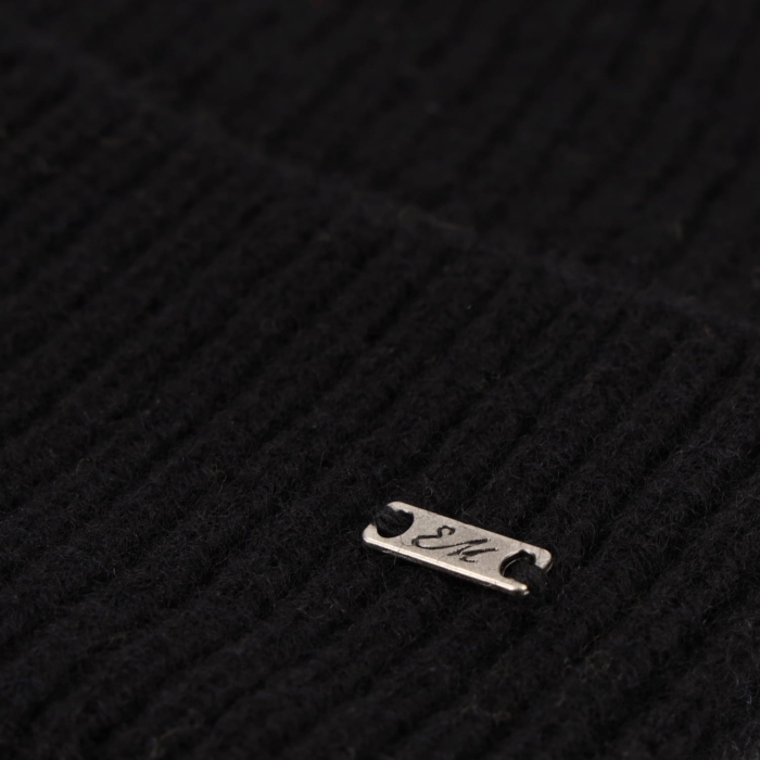 Czapka zimowa wełniana czarna - wełna Merino / Merino wool