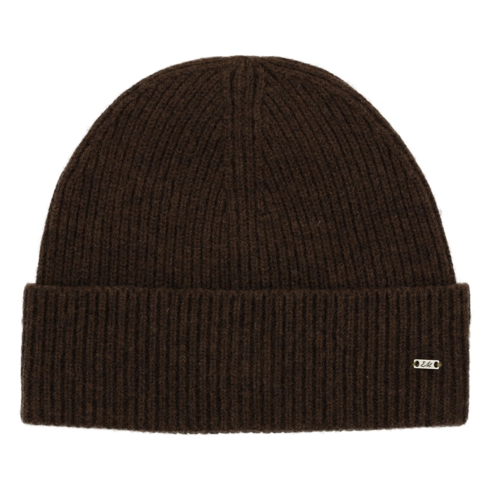 Czapka zimowa wełniana brązowa - wełna Merino / Merino wool