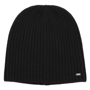 Czapka zimowa wełniana khaki - czarna - wełna Merino / Merino wool EM