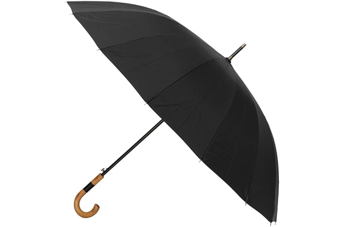 em parachase Parasol - długi - gładki - z drewnianą rączką - 7165 - PREMIUM COLLECTION