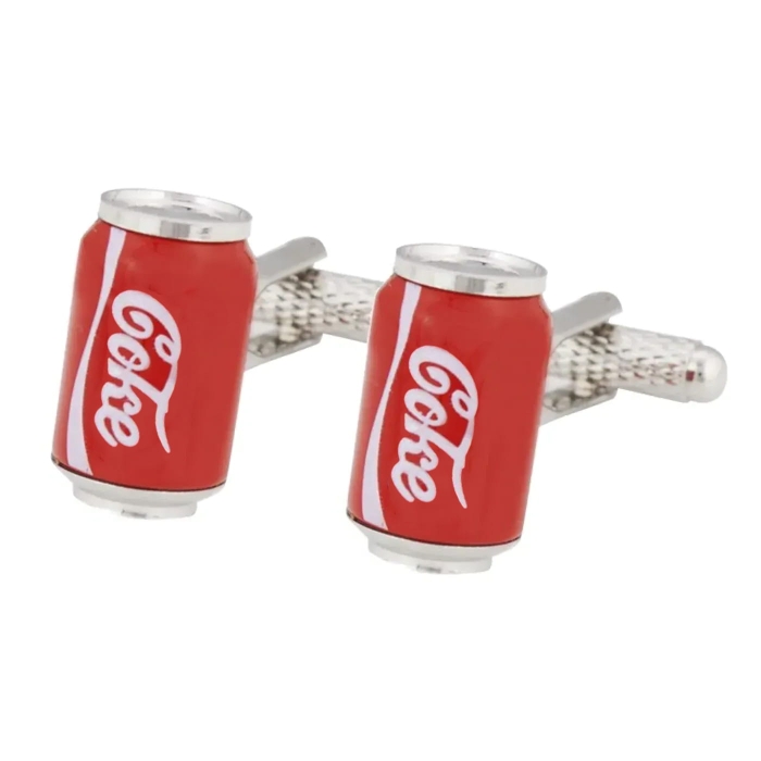 Spinki do mankietów tematyczne puszka Coca Cola Coke