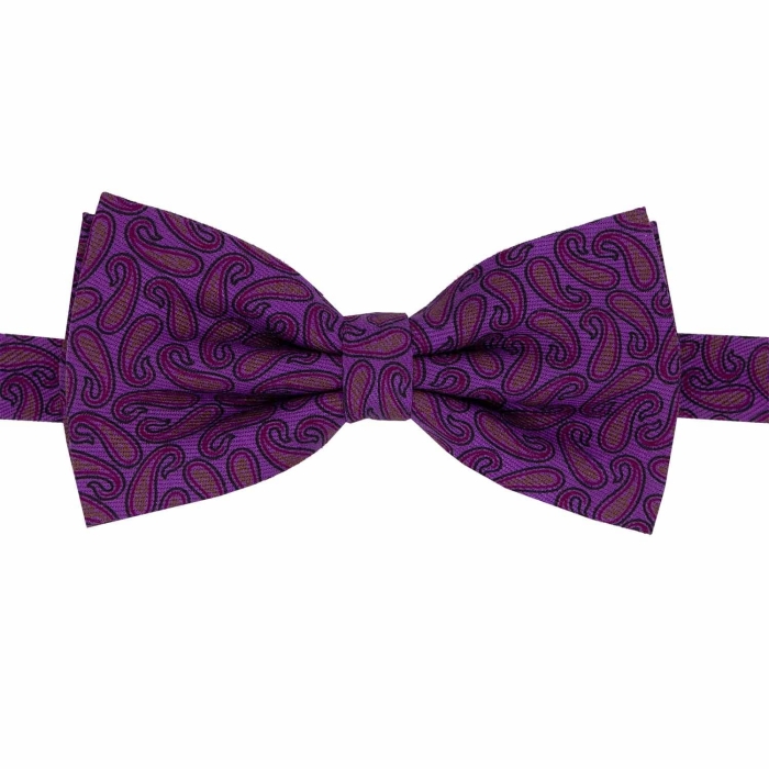 Mucha bawełniana fioletowa w paisley