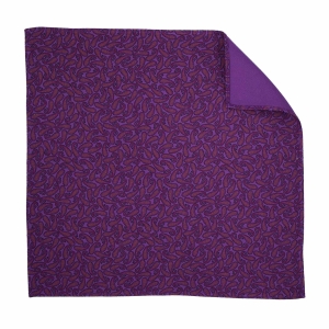 Poszetka bawełniana fioletowa w paisley