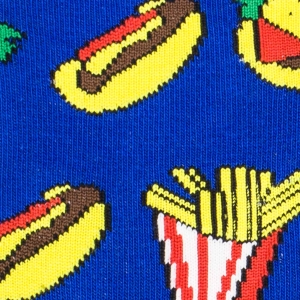 Skarpety kolorowe - niebieskie - fast food