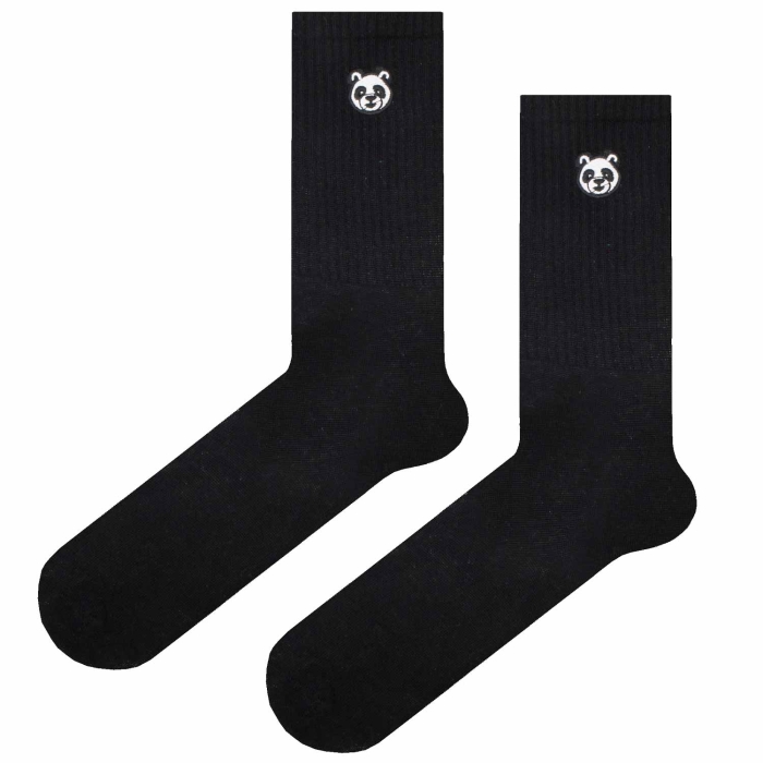 Skarpety kolorowe - czarne - panda