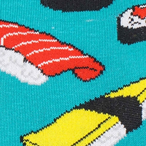 Skarpety kolorowe - błękitne - sushi