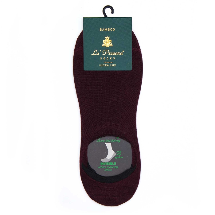 Skarpety bordowe stopki bambus PREMIUM COLLECTION La Pescara