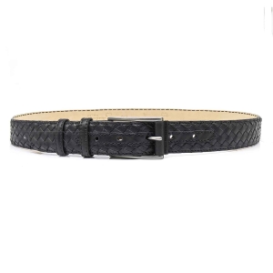 Pasek casualowy skórzany – kolor czarny