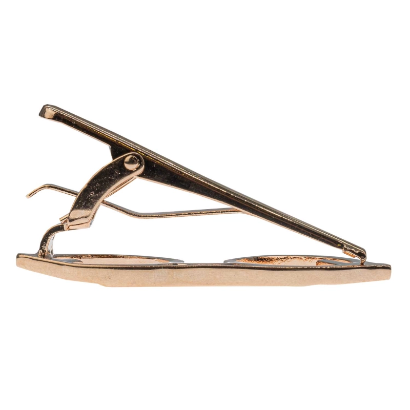 Spinka do krawata różowe złoto golden rose okulary 4,5cm