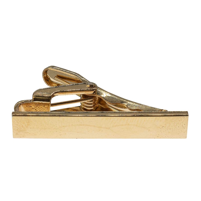 Spinka do krawata złota klasyczna / elegancka gładka 3,3cm
