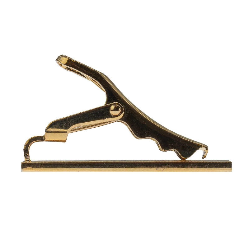 Spinka do krawata złota klasyczna / elegancka gładka 3,3cm