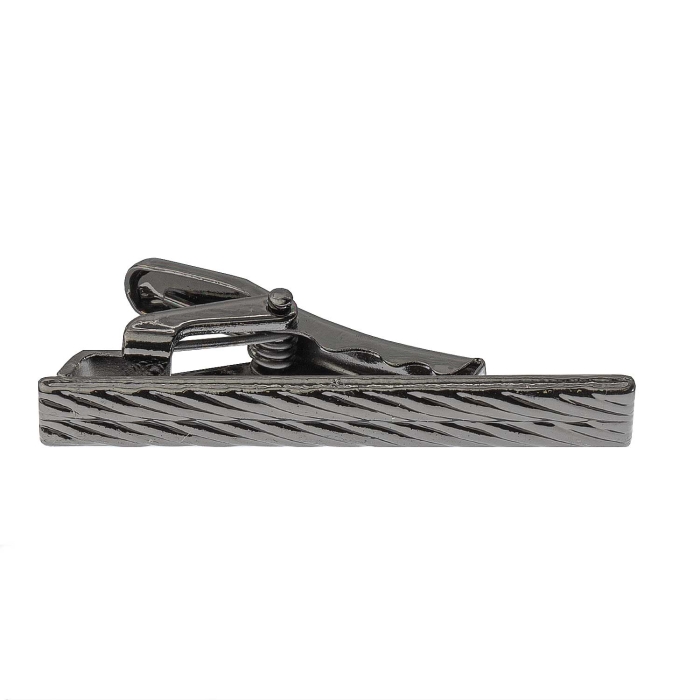 Spinka do krawata srebrna klasyczna / elegancka gładka 4cm EM