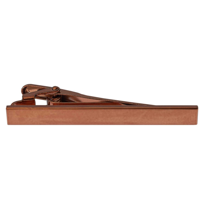 Spinka do krawata miedziana / ceglasta elegancka gładka 5,5cm
