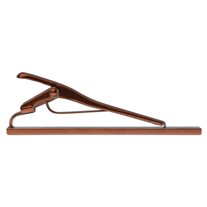 Spinka do krawata miedziana / ceglasta elegancka gładka 5,5cm