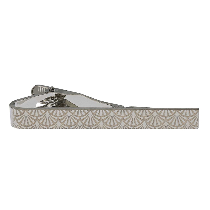 Spinka do krawata srebra elegancka w mikrowzór 5,5cm EM