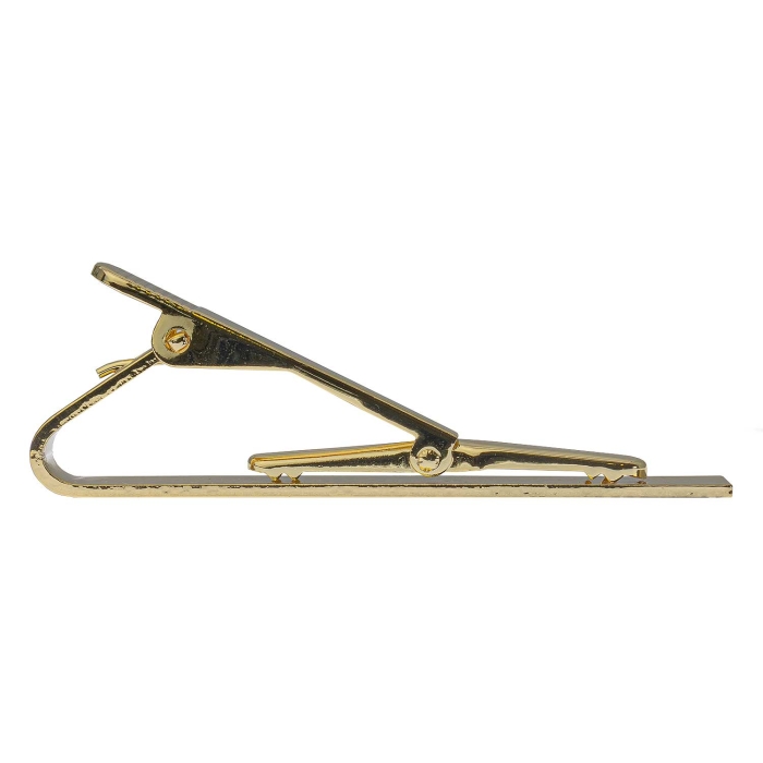 Spinka do krawata złota elegancka w mikrowzór 5,5cm
