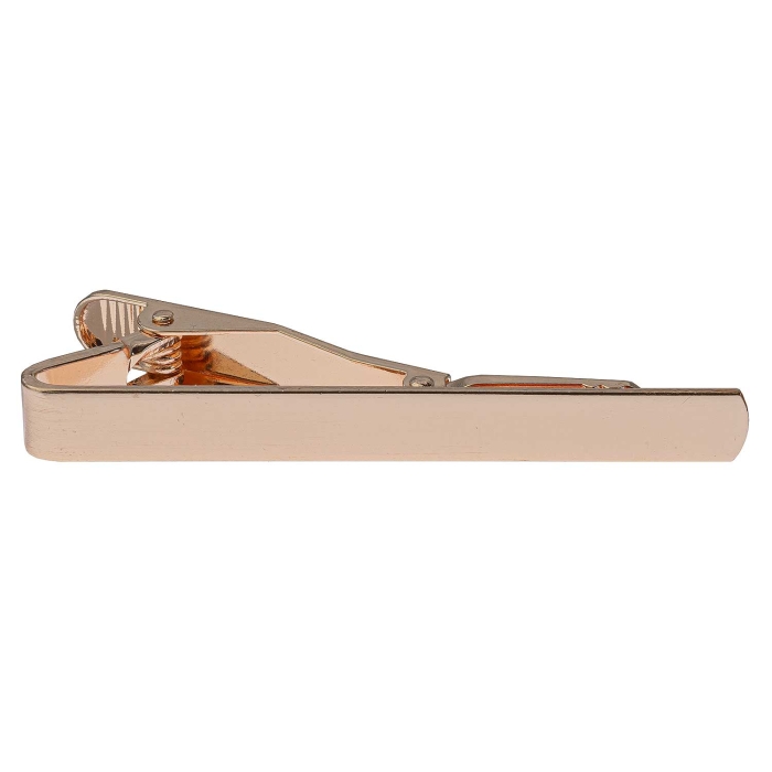 Spinka do krawata różowe złoto - golden rose elegancka gładka 5,5cm