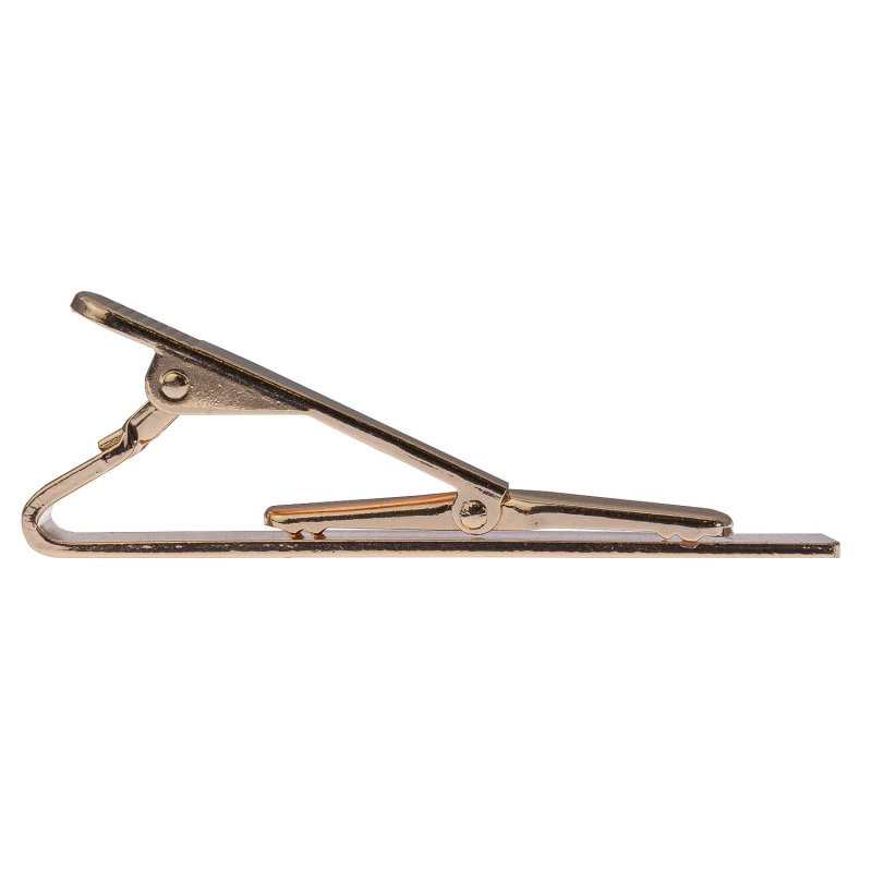 Spinka do krawata różowe złoto - golden rose elegancka gładka 5,5cm