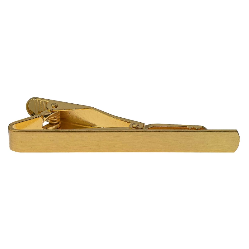 Spinka do krawata złota elegancka gładka matowa 5,5cm