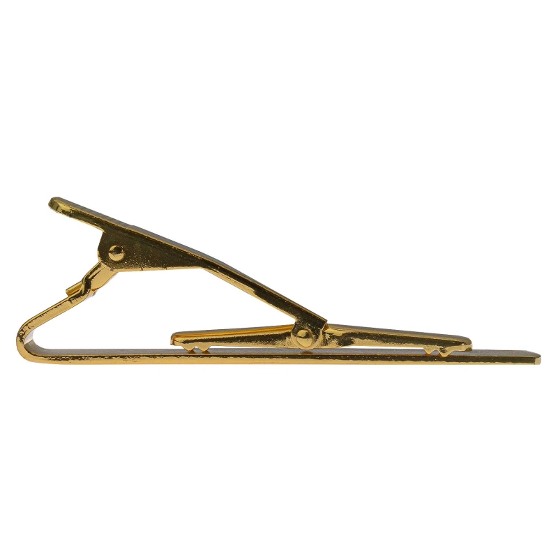 Spinka do krawata złota elegancka gładka matowa 5,5cm