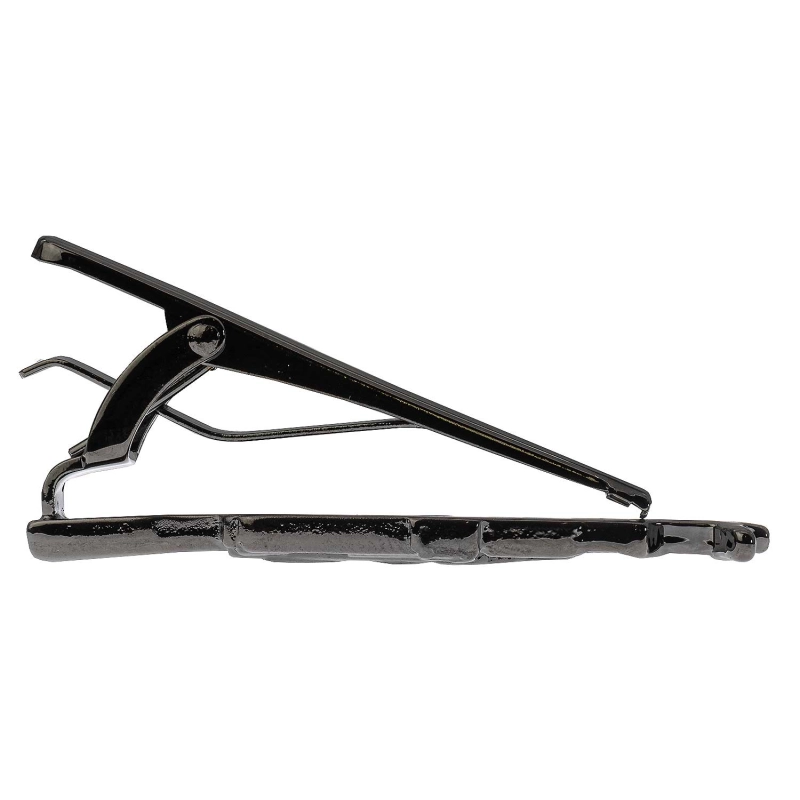 Spinka do krawata ciemnosrebrna pistolet / broń / wiatrówka 5cm