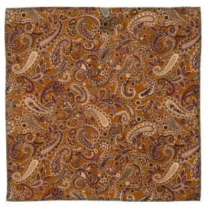 Poszetka musztardowa w paisley EM