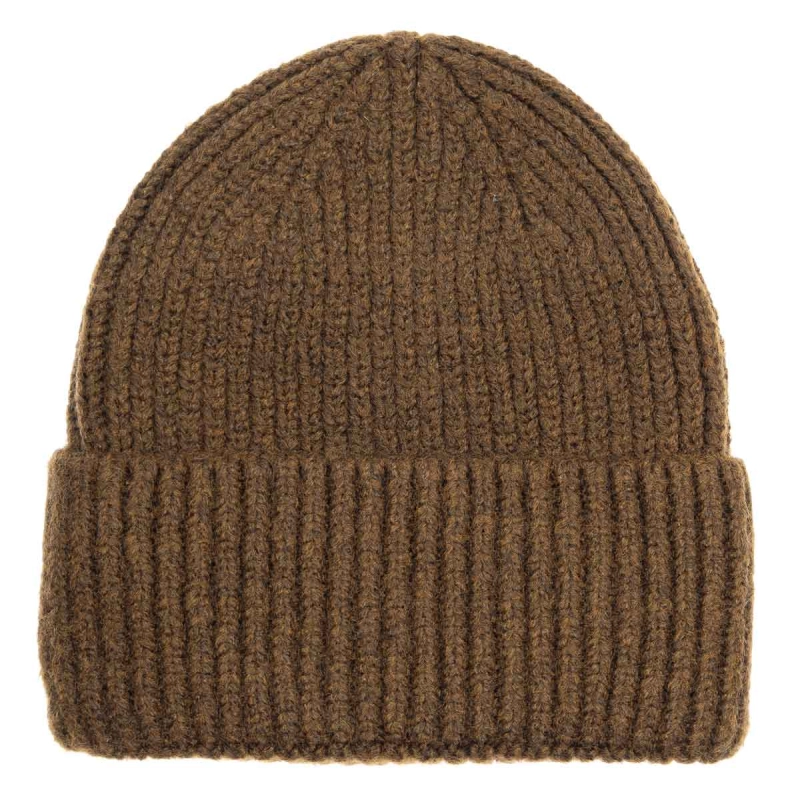 Czapka zimowa beanie brązowa EM