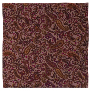 Poszetka bawełniana wrzosowa w paisley EM