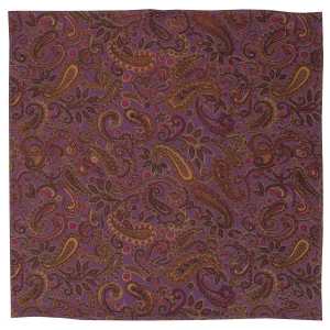 Poszetka bawełniana fioletowa w paisley EM