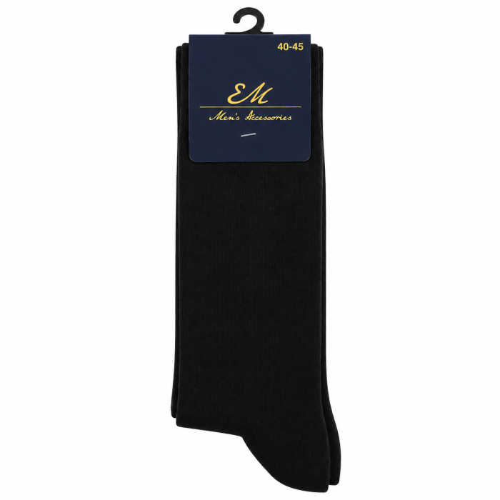 Skarpety garniturowe czarne | EM PREMIUM