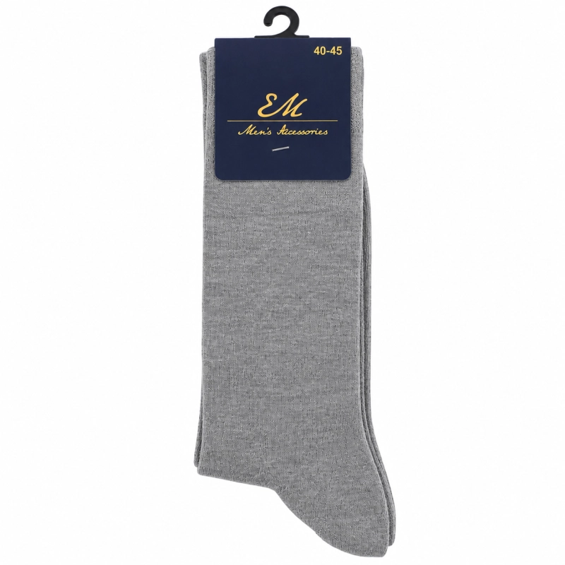 Skarpety garniturowe szare | EM PREMIUM