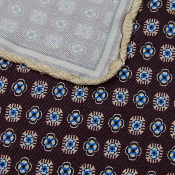 EM Men's Accessories poszetka jedwabna brązowa w kwiatki.jpg
