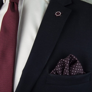 EM Men's Accessories poszetka jedwabna brązowa w kropki.jpg