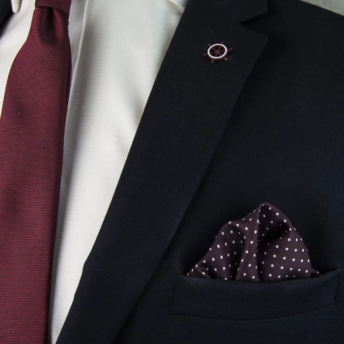EM Men's Accessories poszetka jedwabna brązowa w kropki.jpg