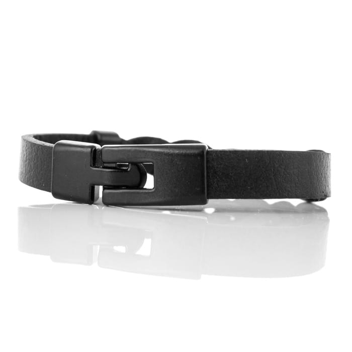 EM Men's Accessories bransoletka skórzana czarna.jpg