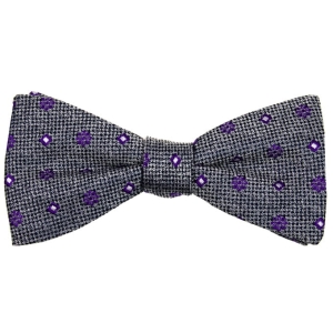 Mucha pre-tied wiązana szara