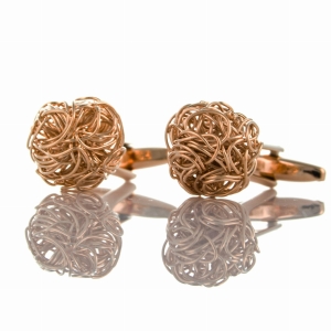 EM Men's Accessories spinki do mankietów złote supełki eleganckie.jpg