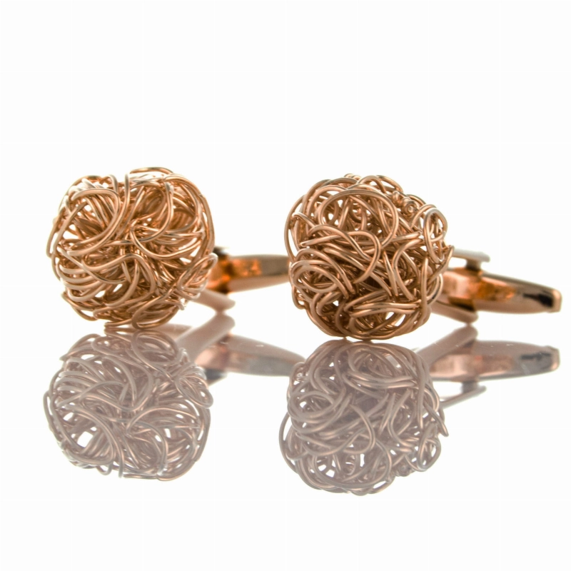 EM Men's Accessories spinki do mankietów złote supełki eleganckie.jpg