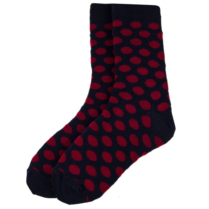 EM Men's Accessories bawełniane skarpety czarne grochy.jpg
