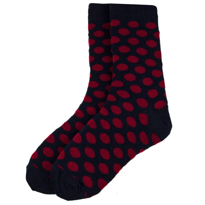 EM Men's Accessories bawełniane skarpety czarne grochy.jpg