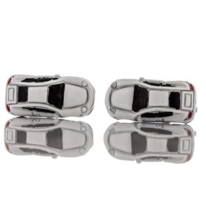 EM Men's Accessories srebrne spinki do mankietów w kształcie białego smaochodu.jpg
