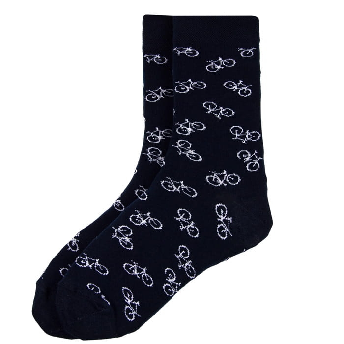 EM Men's Accessories skarpety bawełniane granatowe w rowery.jpg