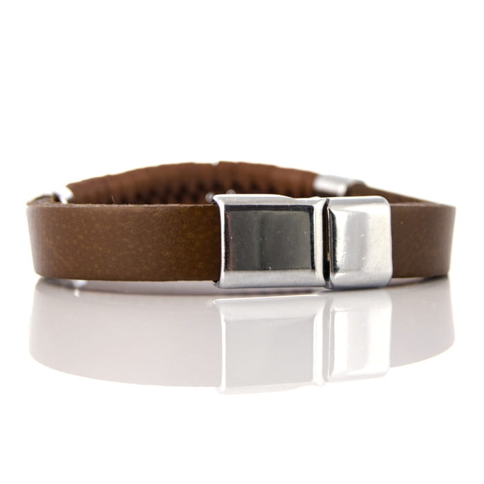 EM Men's Accessories bransoletka skórzana brązowa.jpg