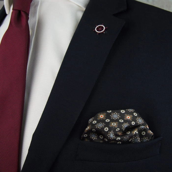 EM Men's Accessories poszetka brązowa kwiaty mikrofibra.jpg